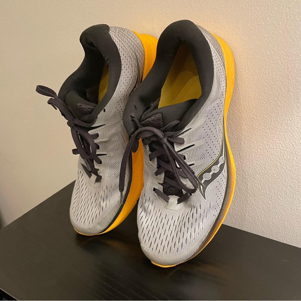 Saucony Ride ISO 2 - Gray & Yellow - Picture 2 of 7